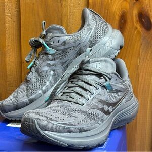 Saucony Women’s Omni 21 Skyway Gray, Blue Running Shoes, Size 7